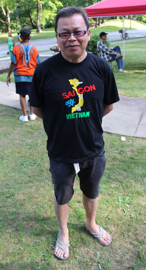 Saigon t-shirt in Vietnamese Cultural Garden on One World Day in Cleveland